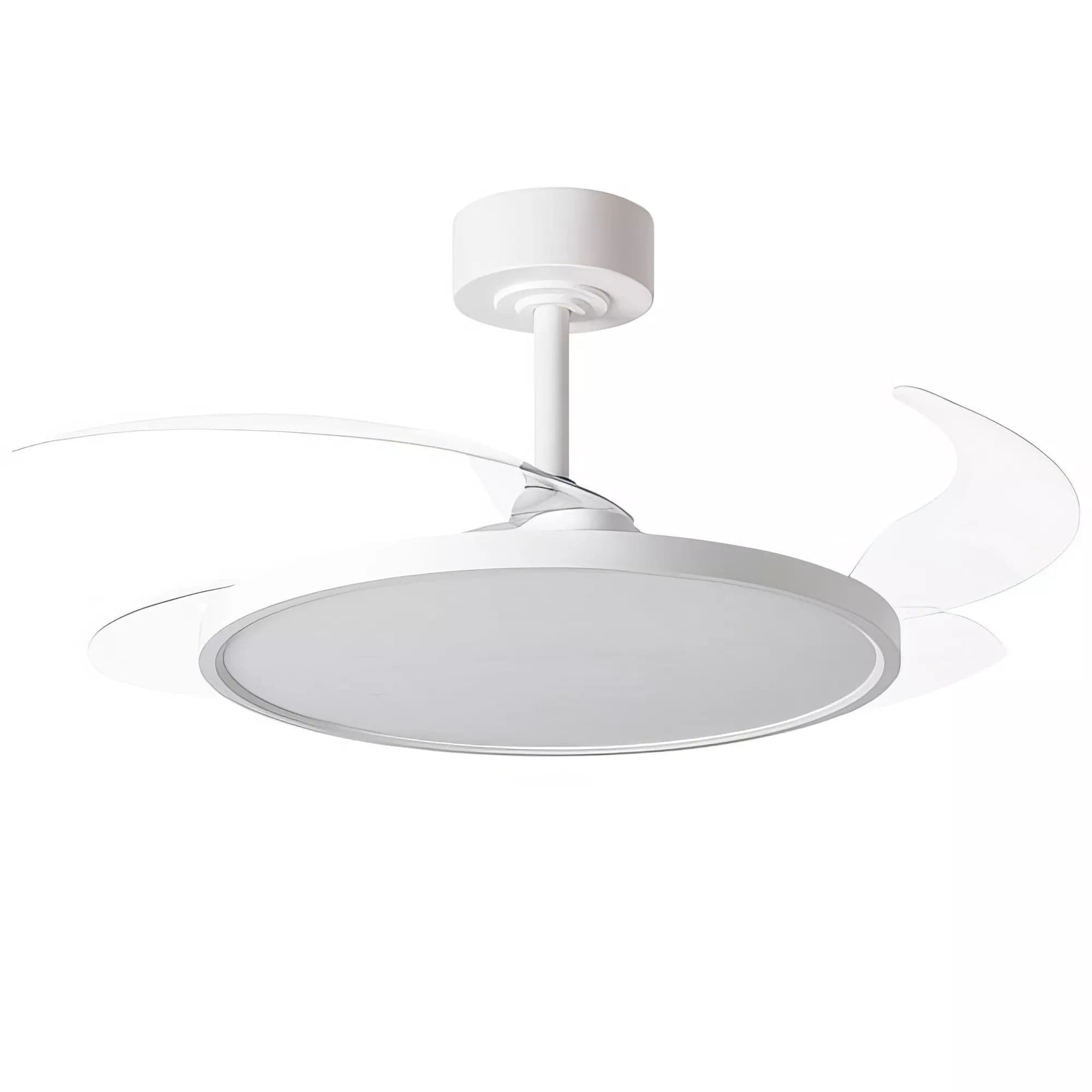Ventilador de Techo con Aspas Retráctiles Luz LED 3CCT control remoto — Color: Negro