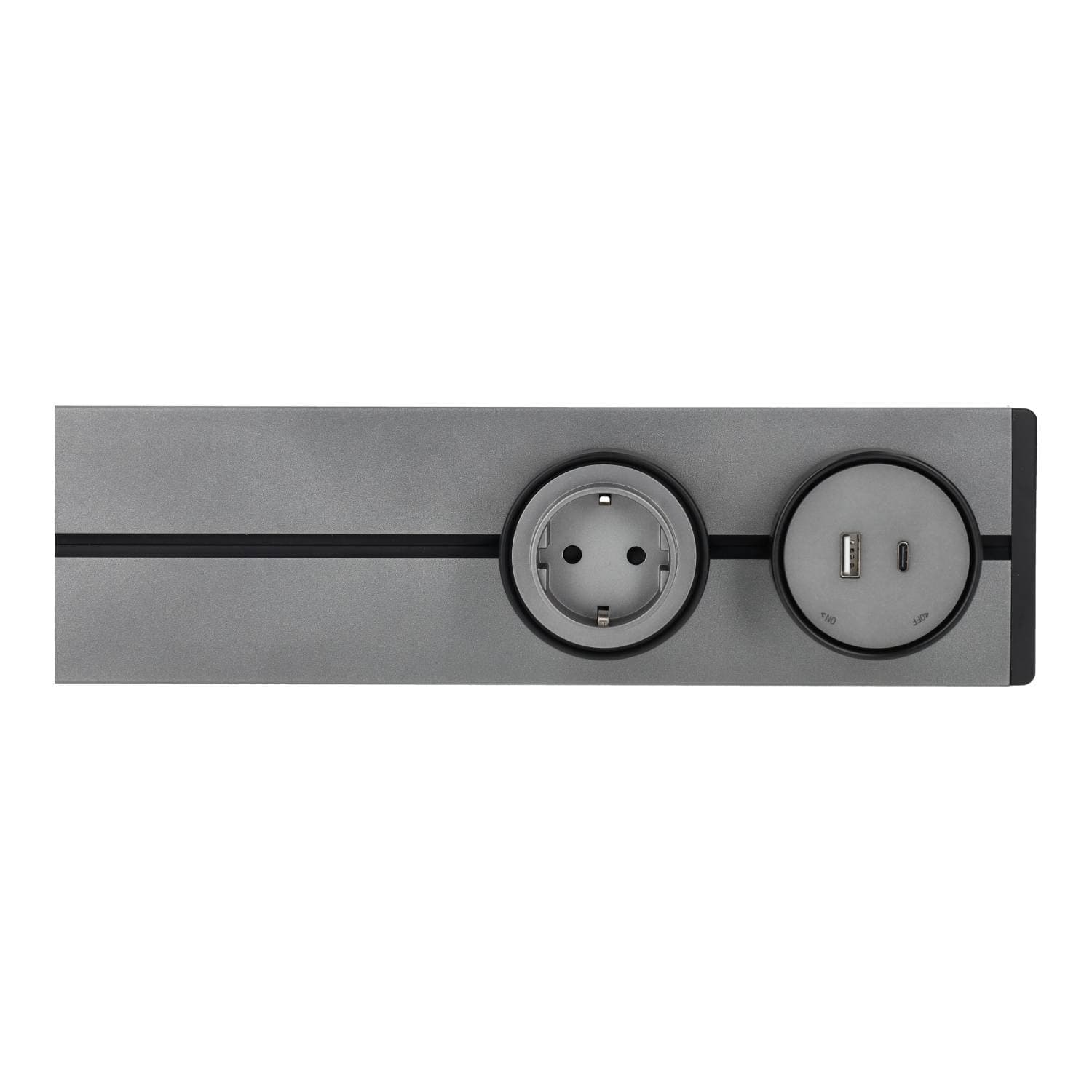 Carril Enchufes Deslizantes 100cm — Color: Gris
